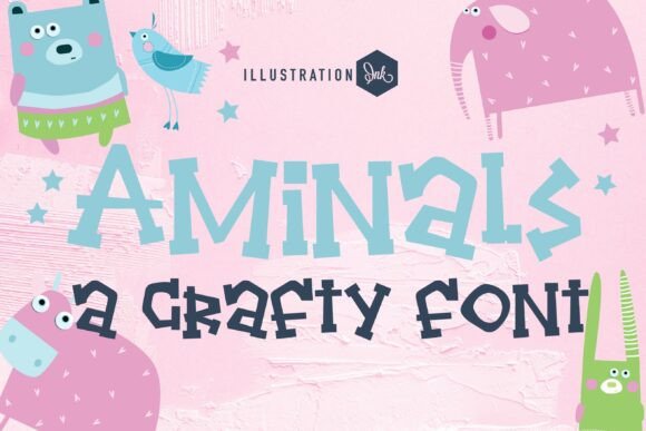 Aminals: A Playful Display Font for Creative Projects