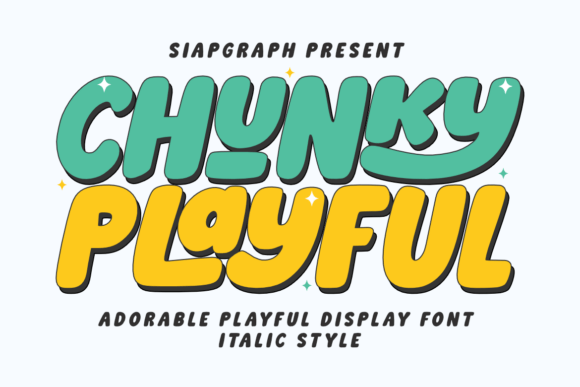 Chunky Playful: Bold Italic Bubbles for Creative Design