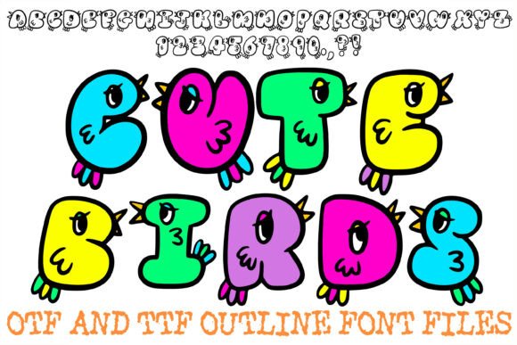 Cute Birds Font: Whimsical Design for Creative Projects