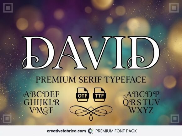 David: Elevating Visual Identity with Bold Decorative Typography