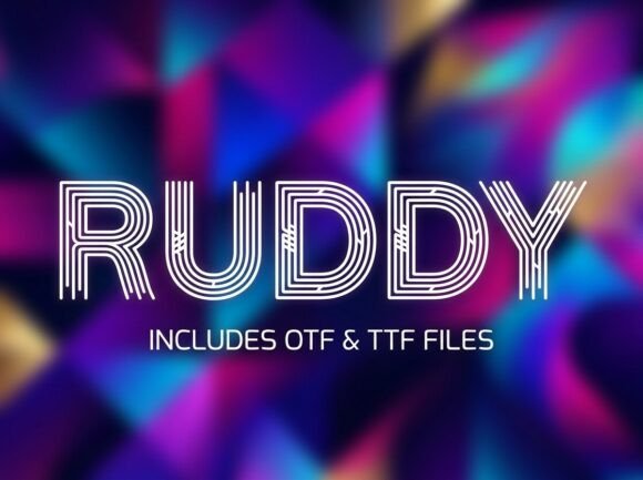 Ruddy: Bold Decorative Display Font
