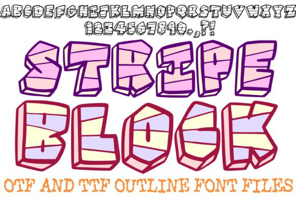 Stripe Block: Bold Geometric Display Typography